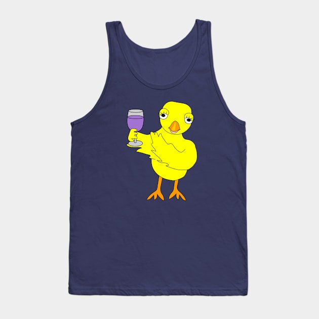 Wine Glass Chick Tank Top by Barthol Graphics